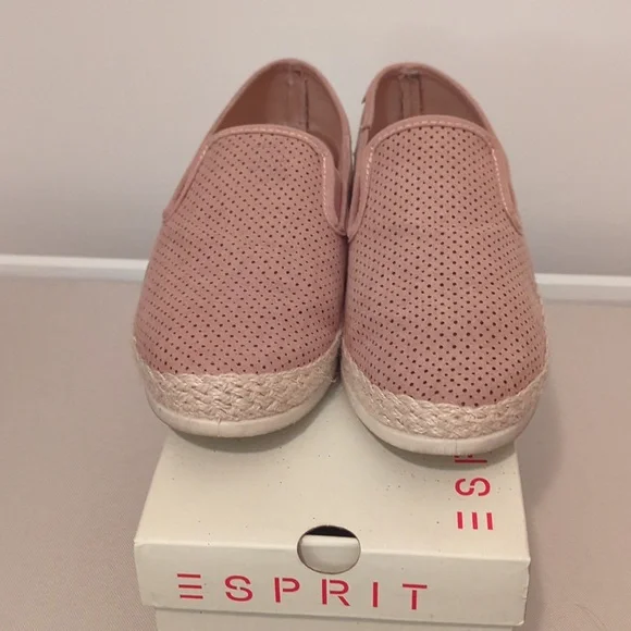 ESPRIT Women Emilis Espadrilles Slip-on Shoes in Dusty Pink Size 8 - Picture 3 of 3